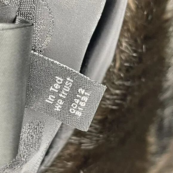 Ted Baker Faux Fur Long PeaCoat Coat Brown - Picture 9 of 9